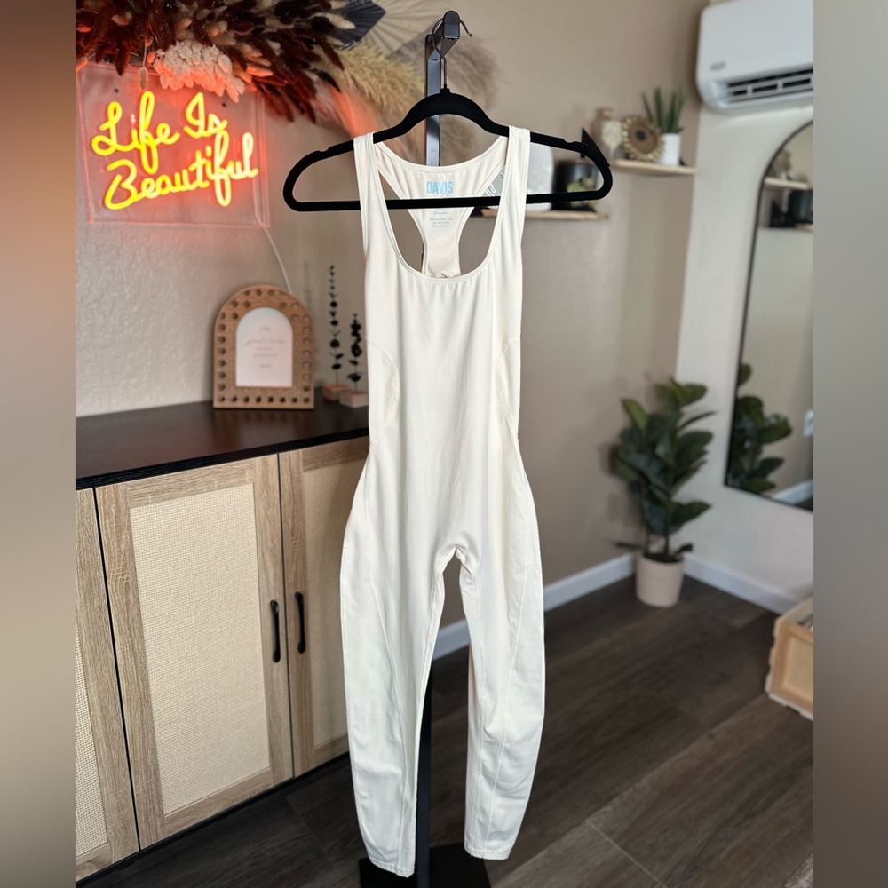 Davis Tank Jumpsuit Cream size XS/S